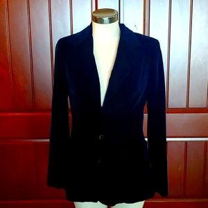 Dark blue velvet blazer
